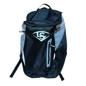 LOUISVILLE SLUGGER BACKPACK Equipment Bag, 16” x 14”, Black and Gray, EUC
